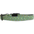 Unconditional Love Green Checkers Nylon Dog CollarLarge UN751478